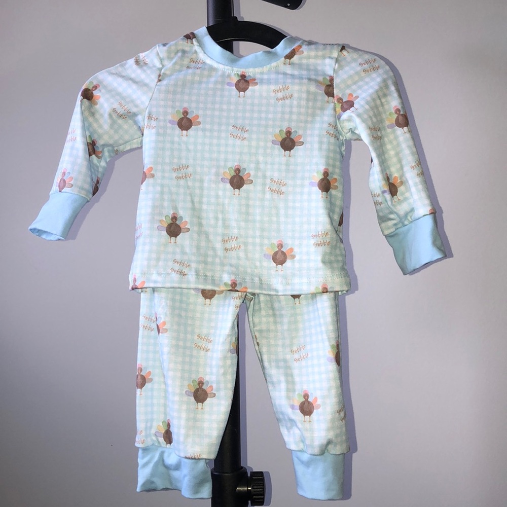 Addy Lou boy turkey Thanksgiving set